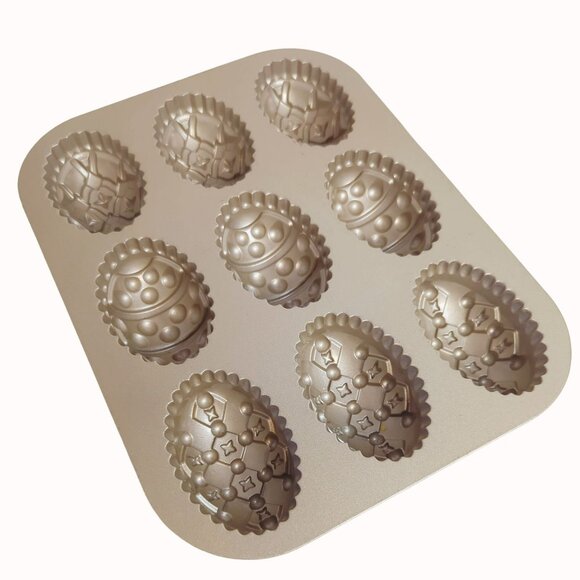 Williams Sonora Nordic Ware Egg Deco Cakelet Metal Pan Baking Easter Mold - Picture 1 of 6